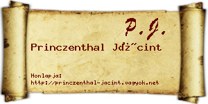 Princzenthal Jácint névjegykártya